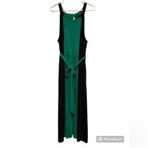 LANE BRYANT Green and Black Sleeveless Dress